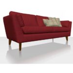 Signature Herringbone - Red - Sofa Cover