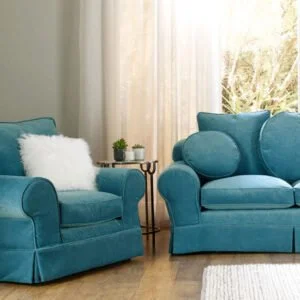 Everyday Velvet - Azure - Sofa Cover