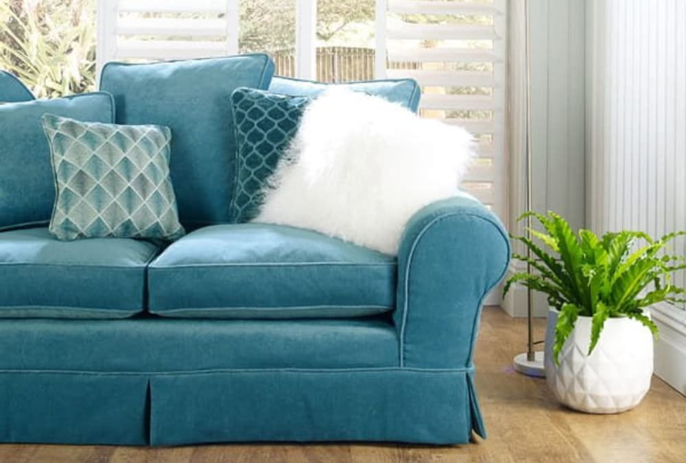 blue sofa